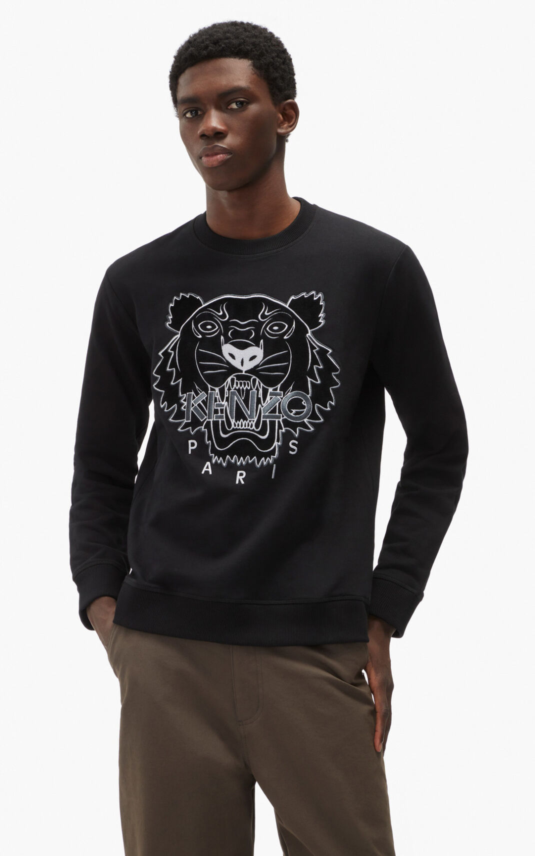 Kenzo The Vinter Capsule Tiger Sweatshirt Herre - Sort DK-661626